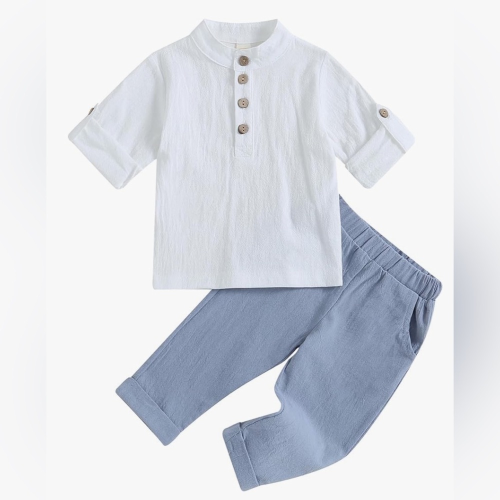 Linen cotton baby set